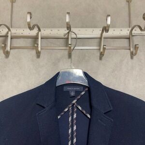 NWOT Tommy Hilfiger Blazer Men 42R Blue Unstructured Knit Elbow Pad Surgeon Cuff